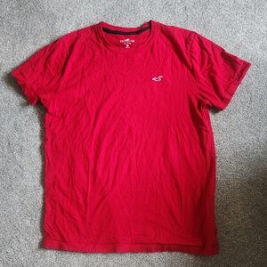 Hollister Men's Vibrant Red Tee